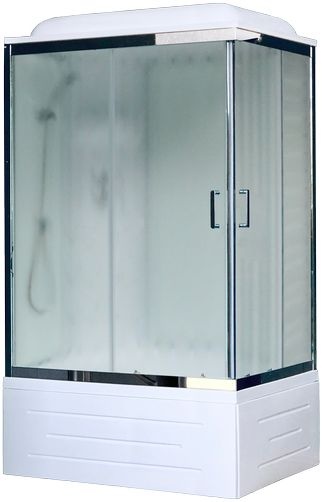 Душевая кабина Royal Bath BP 100х80 L профиль белый стекло матовое RB8100BP6-WC-L - 0