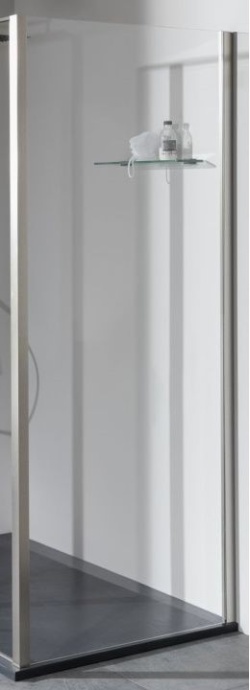 Боковая стенка Allen Brau Priority 80х200 стекло прозрачное профиль серебро матовый  3.31041.BA - 0