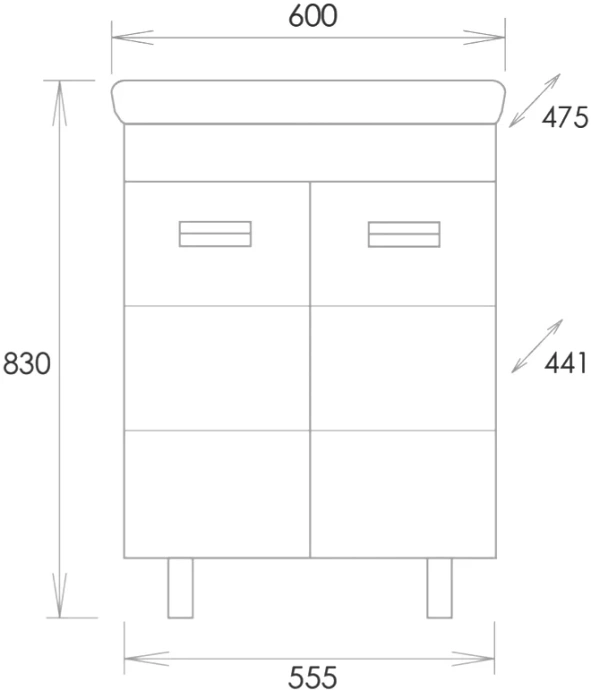Комплект мебели Onika Балтика-Квадро Black 60 белый (106139) - 7