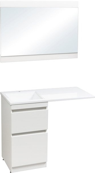 Мебель для ванной Style Line Даллас 110 Люкс Plus напольная, белая - 4