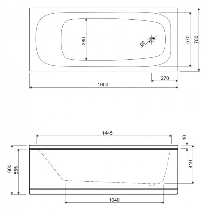 Передняя панель для акриловой ванны ECO-130-SCR - 6