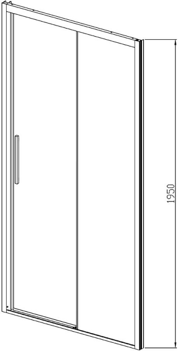 Душевая дверь в нишу Vincea Soft VDS-3SO100CL 100 см, стекло прозрачное, хром - 3