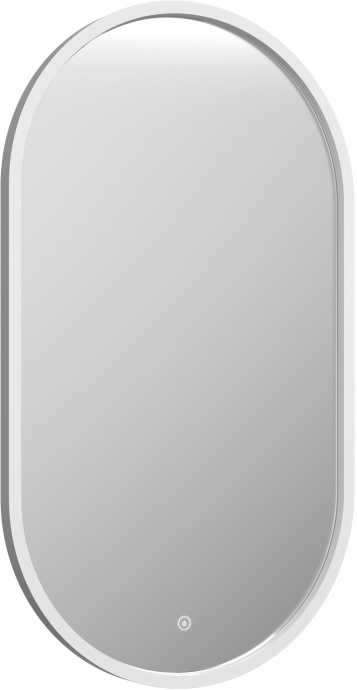 Зеркало DIWO Казань 45 белое, с подсветкой сенсорной, овальное, белое, изМДФ, в современном стиле ЗЛП1722 - 12