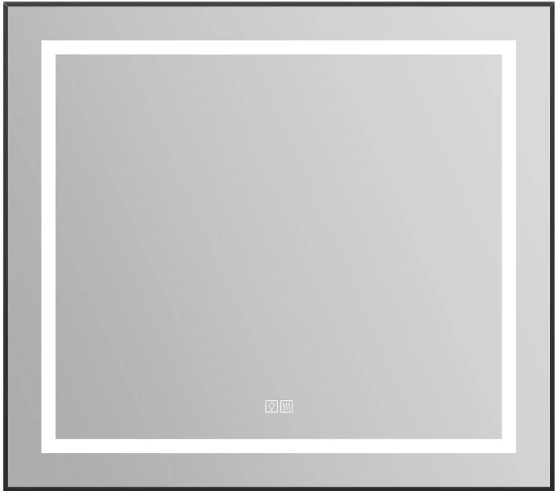 Зеркало BelBagno Kraft  88.5х78.5 с подсветкой, подогревом, черное  SPC-KRAFT-885-785-TCH-WARM-NERO - 0