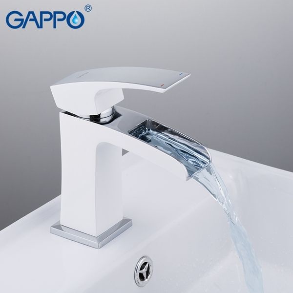 Смеситель для раковины Gappo белый хром G1007-30 - 0