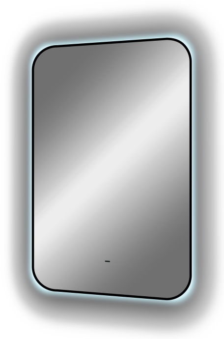 Зеркало DIWO Кострома 50 черное, с подсветкой, прямоугольное, настенное ЗЛП1750 - 9