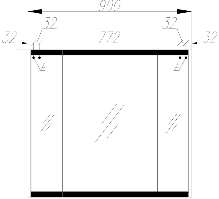 Зеркало-шкаф STWORKI Кронборг 90 см , навесной , в стиле лофт , черная , левый , прямоугольный 1A262202KB820 - 4