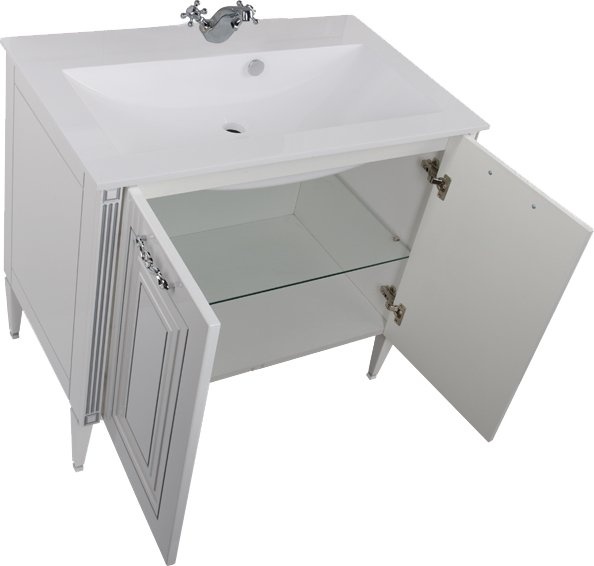 Мебель для ванной Aquanet Паола 90 белая - 6
