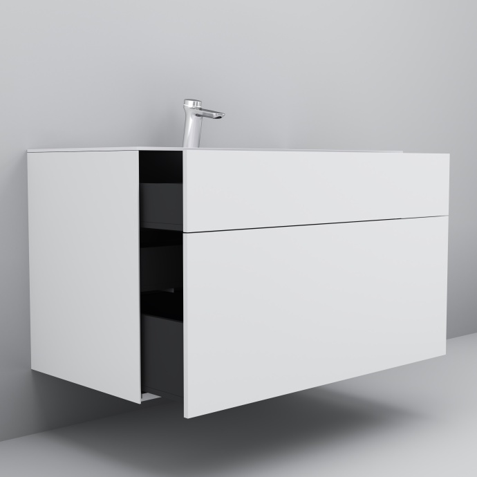 Мебель для ванной Am.Pm Inspire V2.0 100 белый матовый - 3