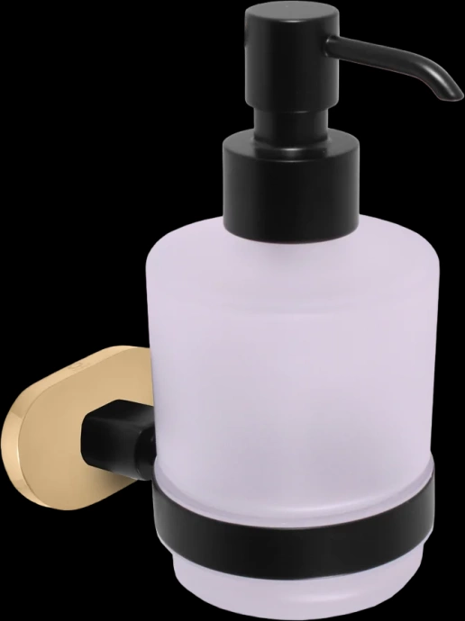 Дозатор для жидкого мыла Rav Slezak Yukon черный - золото YUA0303CMATZ - 0