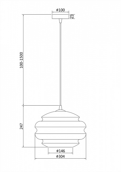 Подвесной светильник Maytoni Ruche P079PL-01CG - 2