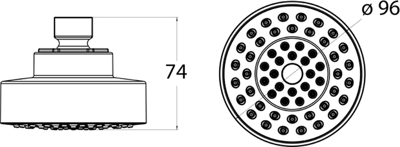 Верхний душ IDDIS Built-in Shower Accessories 007MINPi64 хром - 2
