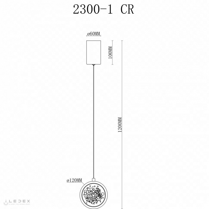 Подвесной светильник iLedex Sonos 2300-1 CR - 2