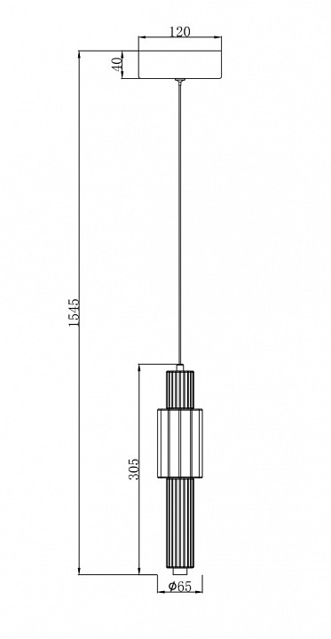 Подвесной светодиодный светильник Maytoni Verticale MOD308PL-L9GR3K - 4