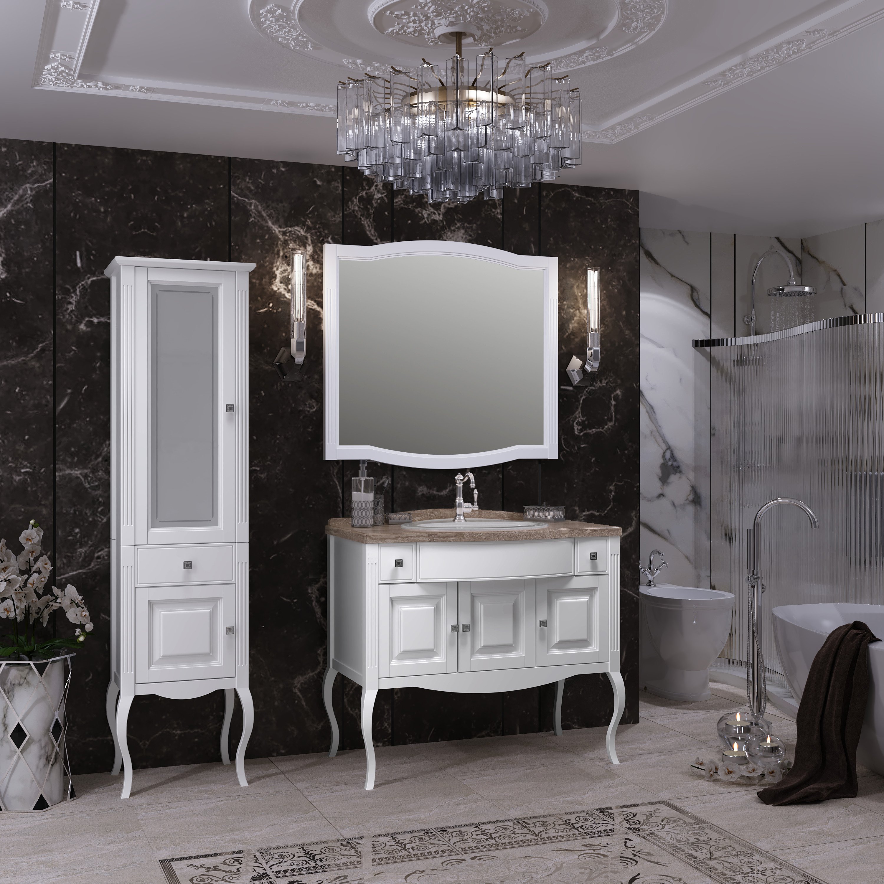 Мебель для ванной Opadiris Лаура 100 белая матовая - 1