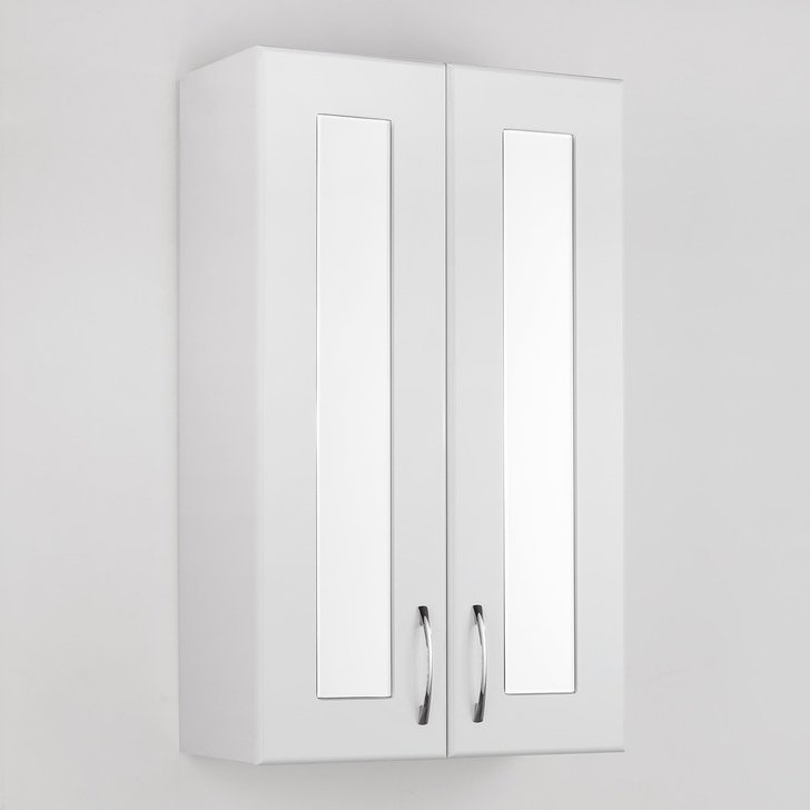 Шкаф Style Line Эко Стандарт 48 с зеркальными вставками, белый ЛС-00000352 - 0