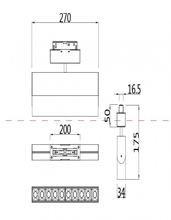 Трековый светодиодный светильник для магнитного шинопровода Maytoni Technical Points TR015-2-20W4K-W - 1