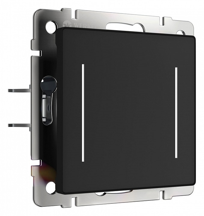 Выключатель сенсорый двухклавишный с подсветкой и функцией Wi-Fi, без рамки Werkel черные W4523008 - 0