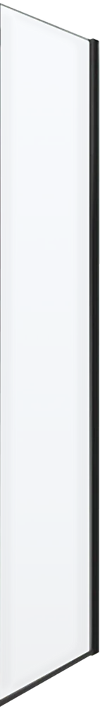 Боковая стенка Vincea Como 90х195 черная стекло прозрачное VSG-1C900CLB - 0