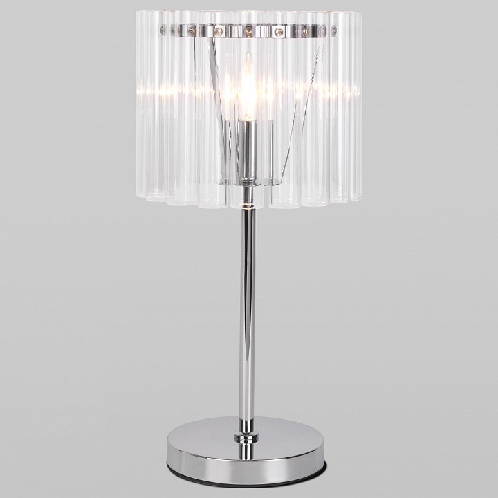 Настольная лампа декоративная Bogate's Flamel 01117/1 хром - 0