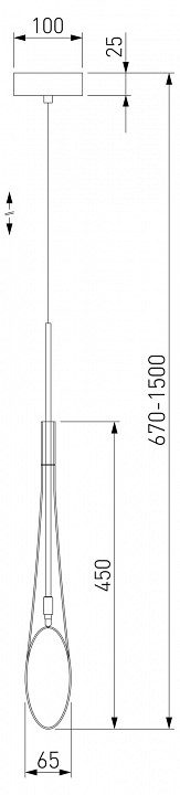 Подвесной светильник Eurosvet Folio 50224/1 дымчатый - 2