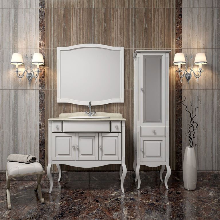 Мебель для ванной Opadiris Лаура 100 белая матовая - 2