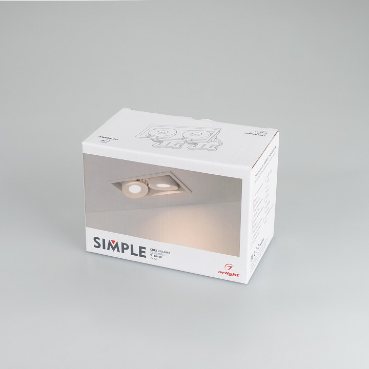 Встраиваемый светодиодный светильник Arlight CL-Simple-S148x80-2x9W Day4000 026877 - 5