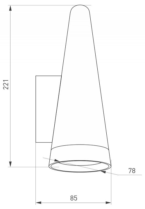 Уличный настенный светодиодный светильник Arlight LGD-Cono-Wall-7W Warm3000 035396 - 1