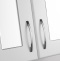 Шкаф Style Line Эко Стандарт 48 с зеркальными вставками, белый ЛС-00000352 - 1