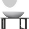 Мебель для ванной DIWO Элиста 60 чёрный мрамор, с раковиной Moduo 55 Leaf подвесная, в стиле лофт (гарнитур, мебель) 554847 - 3