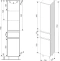 Шкаф-пенал для ванной Style Line Атлантика 35 Люкс, темный бетон  СС-00002284 - 5