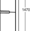 EB1892RRU-442 Колонна 147х34 см, шарниры справа, глянцевый серый антрацит - 1