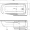 Акриловая ванна DIWO Ростов 150х70, встраиваемая, прямоугольная, без гидромассажа, с подлокотниками 462394 - 5