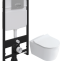 Комплект Унитаз подвесной STWORKI Ноттвиль SETK3104-2616 безободковый, с микролифтом + Система инсталляции для унитазов EWRIKA ProLT 0026-2020 с кнопкой смыва 0051 хром 560122 - 0