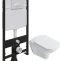 Комплект Унитаз подвесной STWORKI Дублин SETK3504-0605 с микролифтом + Система инсталляции для унитазов EWRIKA ProLT 0026-2020 с кнопкой смыва 0052 белой матовой 559923 - 0