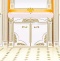 Мебель для ванной Misty Барокко 120 прямая бежевая, патина - 1