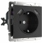 Розетка Werkel с заземлением, шторками и USBх2 черный матовый W1171508 4690389156915 - 0
