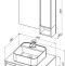 Мебель для ванной STWORKI Карлстад 60 дуб рошелье, монте тиберио, в стиле лофт, подвесная (комплект, гарнитур) 425133 - 9