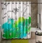 Штора для ванной Wasserkraft Ammer 200х200 рисунок белый - зеленый SC-39103 - 1