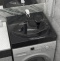 Раковина Stella Polar Миро 60x60 на стиральную машину черный SP-00000702 - 1