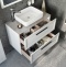 Мебель для ванной STWORKI Эстерсунд 90 белая матовая, простоун беж с отверстием под смеситель в столешнице 460330 - 6