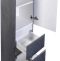 Шкаф-пенал для ванной Style Line Атлантика 35 Люкс, темный бетон  СС-00002284 - 3
