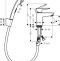 Смеситель Hansgrohe Talis E 71729000 для раковины с гигиеническим душем, с донным клапаном Push-Open - 1