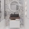 Мебель для ванной STWORKI Ольборг 60 столешница дуб карпентер, без отверстий, с тумбой 60, с раковиной Vitra Shift черной 542610 - 0