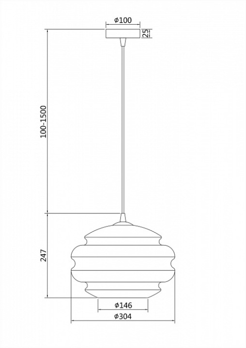 Подвесной светильник Maytoni Ruche P079PL-01CG - 2