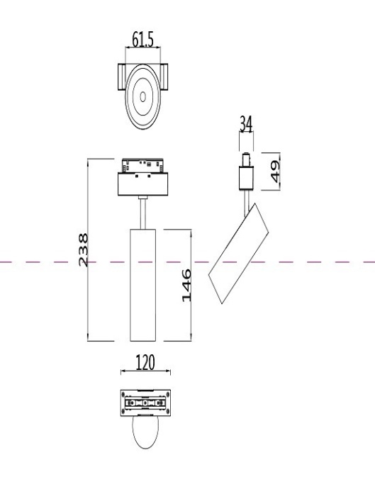 Трековый светодиодный светильник для магнитного шинопровода Maytoni Technical Focus Led TR019-2-15W3K-W - 1