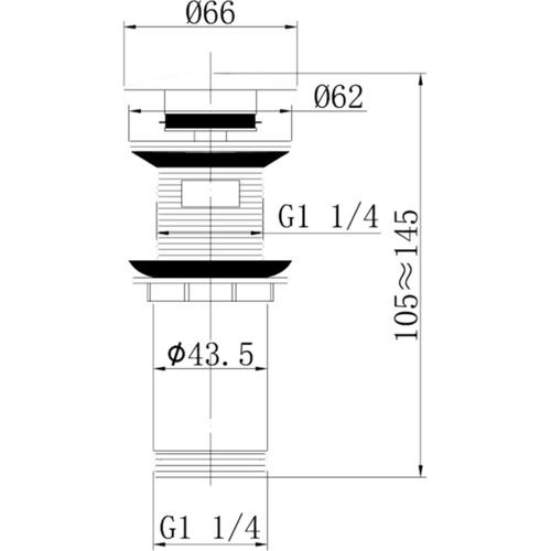 Донный клапан Abber хром  AF0010 - 2