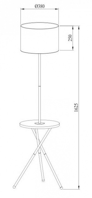 Торшер Arte Lamp Combo A2070PN-1BK - 1