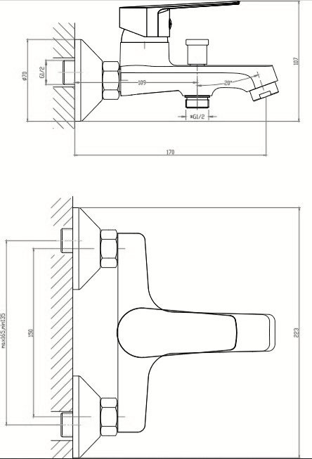 Смеситель Orange Loop для ванны с душем M26-100NI - 6