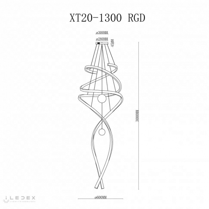 Подвесной светильник iLedex Axis XT20-1300 RGD - 2